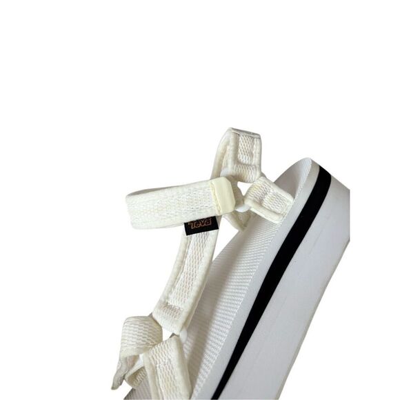 Teva Women's Flatform Universal Mesh Print Platform Sandal White size 10 - Picture 8 of 9